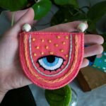ADELA – Collar "ojo" con fondo salmón - Imagen 2