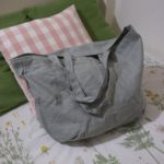 UXÍO – Bolsa saco gris y cuadros - Imagen 2