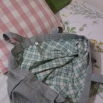 UXÍO – Bolsa saco gris y cuadros - Imagen 3